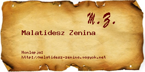 Malatidesz Zenina névjegykártya